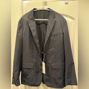 NEW COS REGULAR COTTON SINGLE-BREASTED BLAZER BLACK